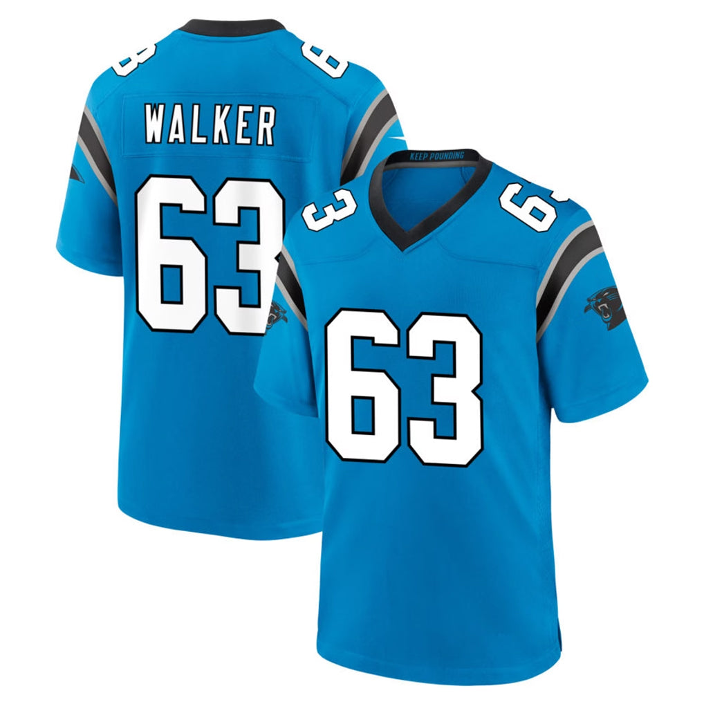 Ncoe C.Panthers #63 Rasheed Walker Player Blue Home Game Stitched Jerseys