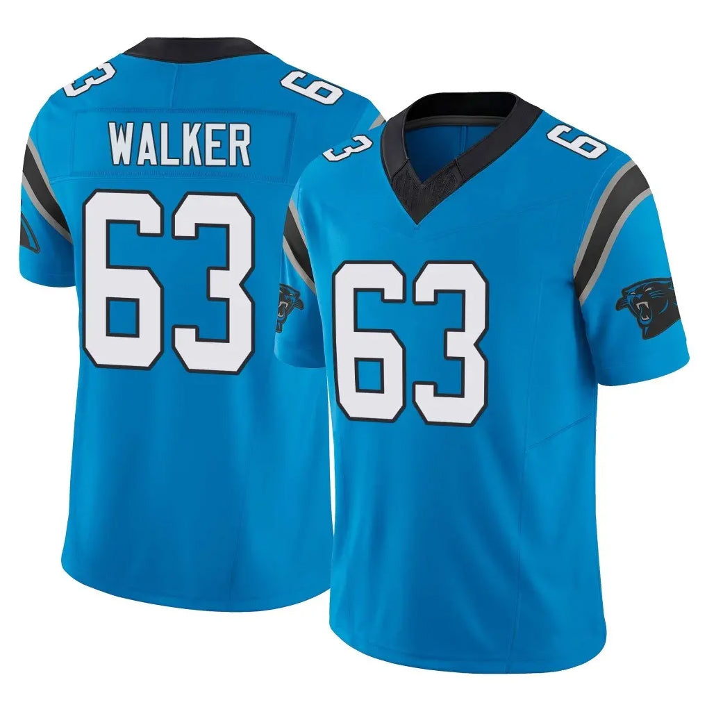 Ncoe C.Panthers #63 Rasheed Walker Player Blue Vapor F.U.S.E. Limited Home Game Stitched Jerseys