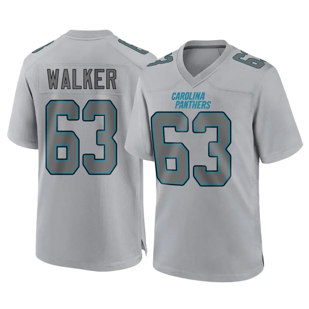 Ncoe C.Panthers #63 Rasheed Walker Player Gray Atmosphere Fashion Game Stitched Jerseys