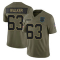 Ncoe C.Panthers #63 Rasheed Walker Player Olive 2025 Salute to Service Limited Game Stitched Jerseys