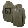 Ncoe C.Panthers #63 Rasheed Walker Player Olive Salute to Service Hoodies Game Stitched Jerseys