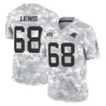 Ncoe C.Panthers #68 Damien Lewis Player Arctic Camo Salute to Service Limited Game Stitched Jerseys
