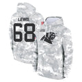 Ncoe C.Panthers #68 Damien Lewis Player Arctic Camo Salute to Service Pullover Hoodies Limited Game Stitched Jerseys