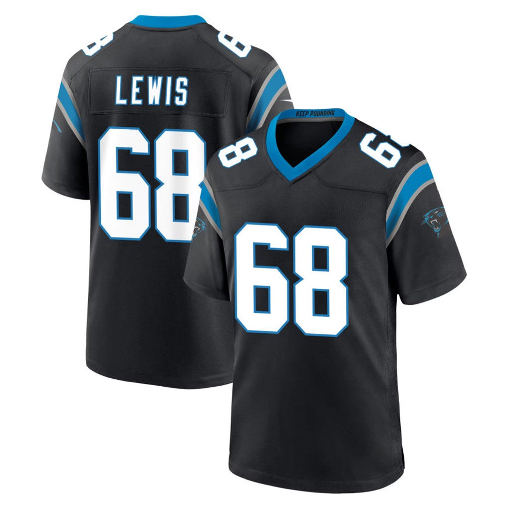 Ncoe C.Panthers #68 Damien Lewis Player Black Limited Home Game Stitched Jerseys