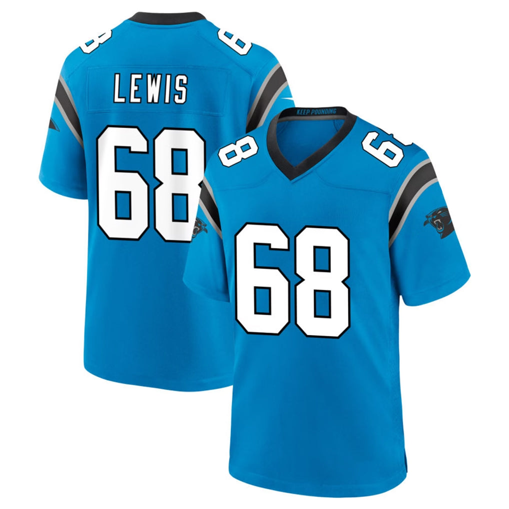 Ncoe C.Panthers #68 Damien Lewis Player Blue Home Game Stitched Jerseys
