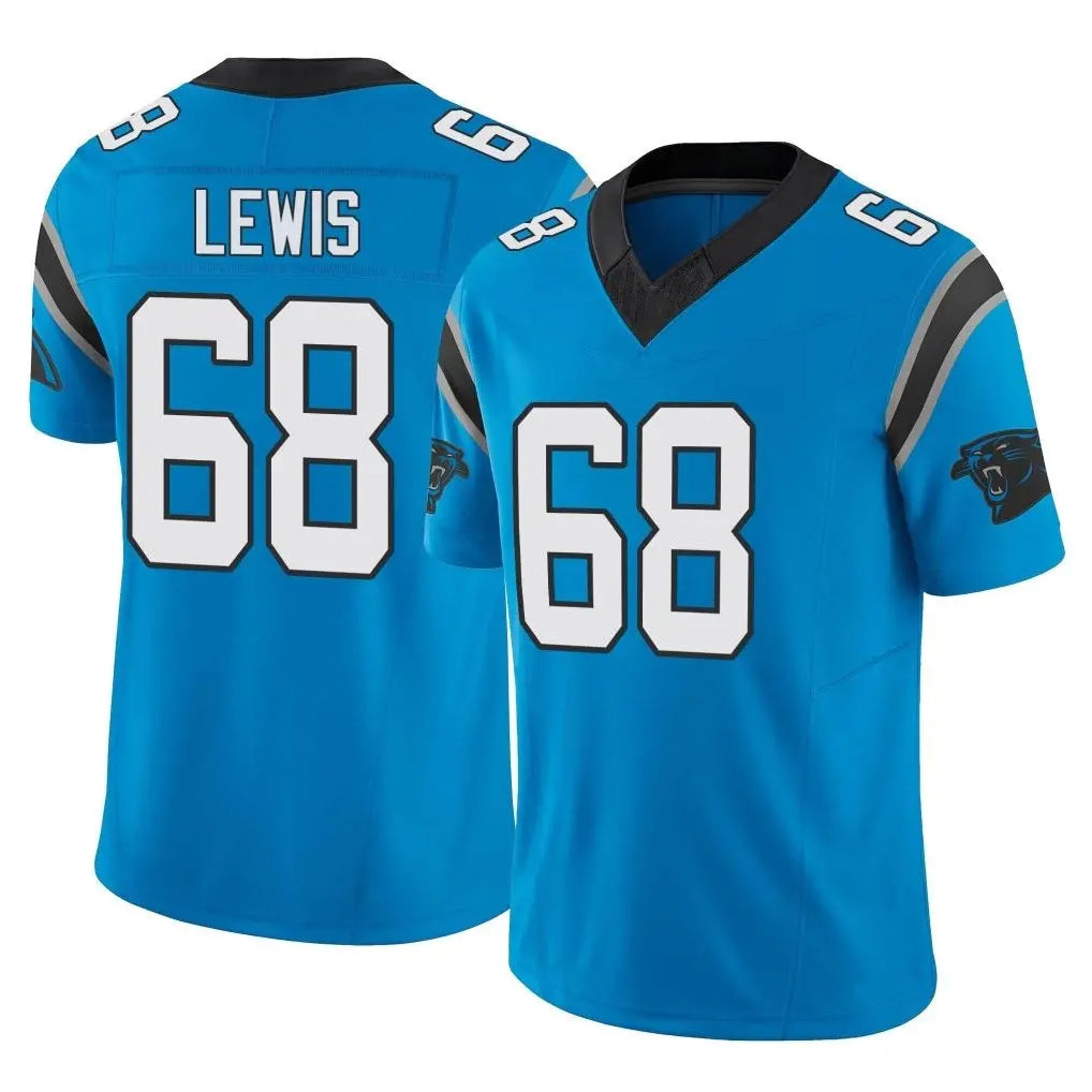 Ncoe C.Panthers #68 Damien Lewis Player Blue Vapor F.U.S.E. Limited Home Game Stitched Jerseys
