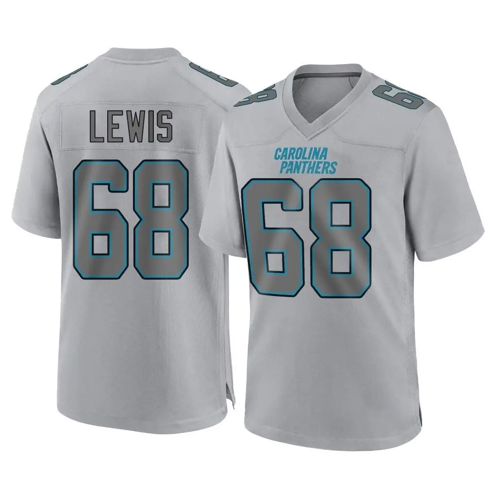 Ncoe C.Panthers #68 Damien Lewis Player Gray Atmosphere Fashion Game Stitched Jerseys