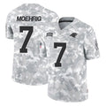 Ncoe C.Panthers #7 Tre'von Moehrig Player Arctic Camo Salute to Service Limited Game Stitched Jerseys