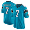 Ncoe C.Panthers #7 Tre'von Moehrig Player Blue Game Stitched Jerseys