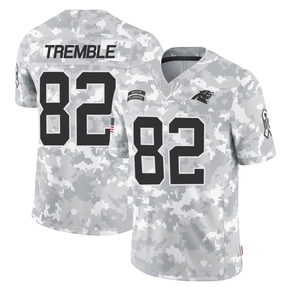 Ncoe C.Panthers #82 Tommy Tremble Player Arctic Camo Salute to Service Limited Game Stitched Jerseys