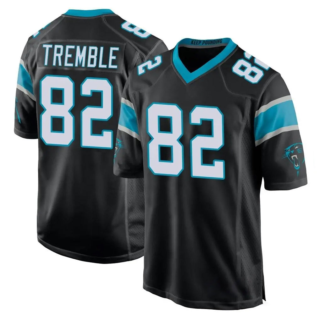 Ncoe C.Panthers #82 Tommy Tremble Player Black Game Stitched Jerseys