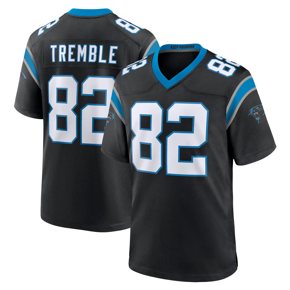 Ncoe C.Panthers #82 Tommy Tremble Player Black Limited Home Game Stitched Jerseys