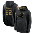 Ncoe C.Panthers #82 Tommy Tremble Player Black Salute to Service Pullover Hoodies Limited Game Stitched Jerseys