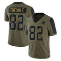 Ncoe C.Panthers #82 Tommy Tremble Player Olive Salute to Service Limited Game Stitched Jerseys
