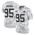 Ncoe C.Panthers #95 Derrick Brown Player Arctic Camo Salute to Service Limited Game Stitched Jerseys