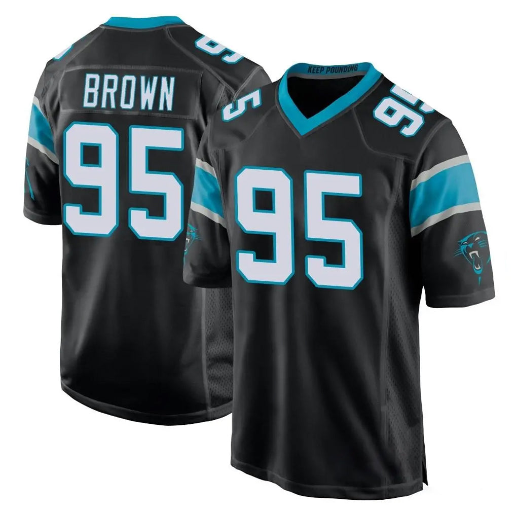 Ncoe C.Panthers #95 Derrick Brown Player Black Game Stitched Jerseys