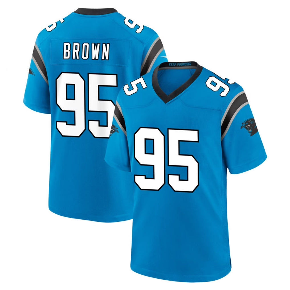 Ncoe C.Panthers #95 Derrick Brown Player Blue Home Game Stitched Jerseys