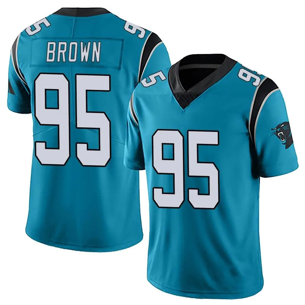 Ncoe C.Panthers #95 Derrick Brown Player Blue Vapor Untouchable Limited Game Stitched Jerseys
