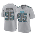 Ncoe C.Panthers #95 Derrick Brown Player Gray Atmosphere Fashion Game Stitched Jerseys