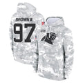 Ncoe C.Panthers #97 Bobby Brown III Player Arctic Camo Salute to Service Pullover Hoodies Limited Game Stitched Jerseys
