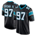 Ncoe C.Panthers #97 Bobby Brown III Player Black Home Game Stitched Jerseys