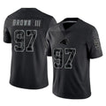 Ncoe C.Panthers #97 Bobby Brown III Player Black Limited Reflective Game Stitched Jerseys