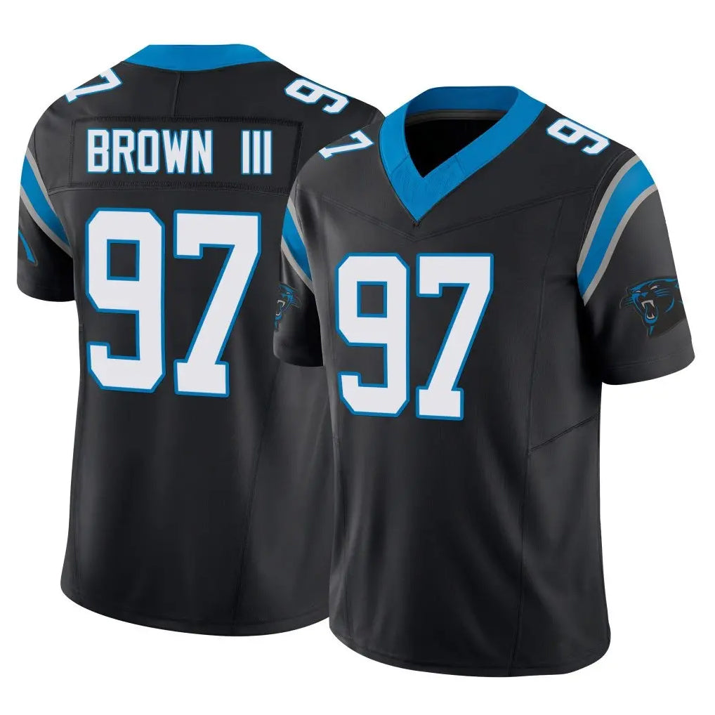 Ncoe C.Panthers #97 Bobby Brown III Player Black Vapor F.U.S.E. Limited Home Game Stitched Jerseys
