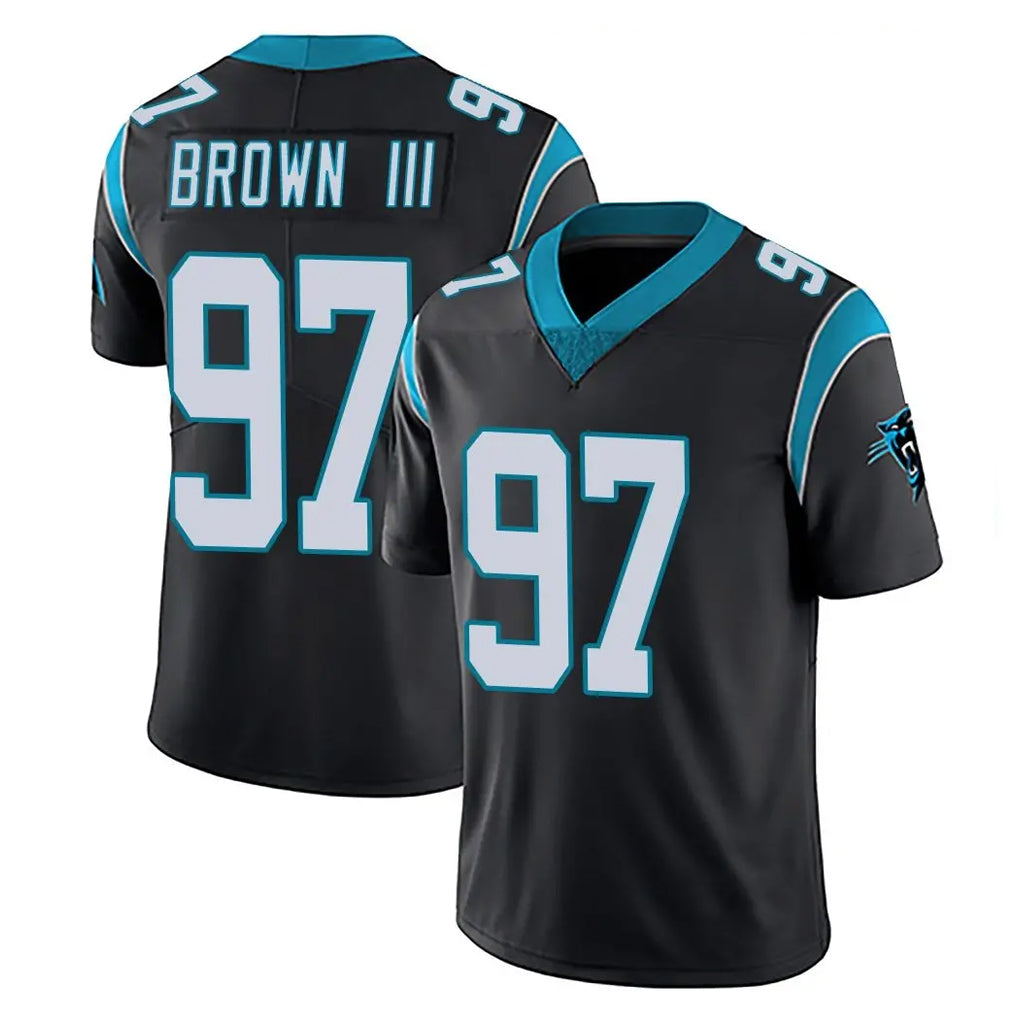 Ncoe C.Panthers #97 Bobby Brown III Player Black Vapor Untouchable Limited Game Stitched Jerseys