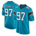 Ncoe C.Panthers #97 Bobby Brown III Player Blue Game Stitched Jerseys