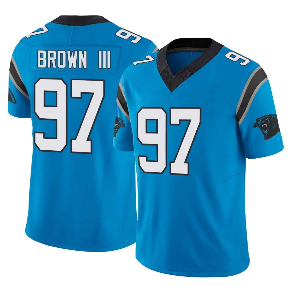 Ncoe C.Panthers #97 Bobby Brown III Player Blue Vapor F.U.S.E. Limited Home Game Stitched Jerseys