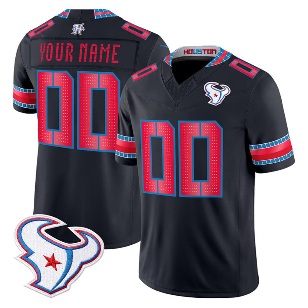 Ncoe Custom H.Texans Navy 2026 Rivalries Vapor Limited Home Game Any Name & Numbers Stitched jerseys