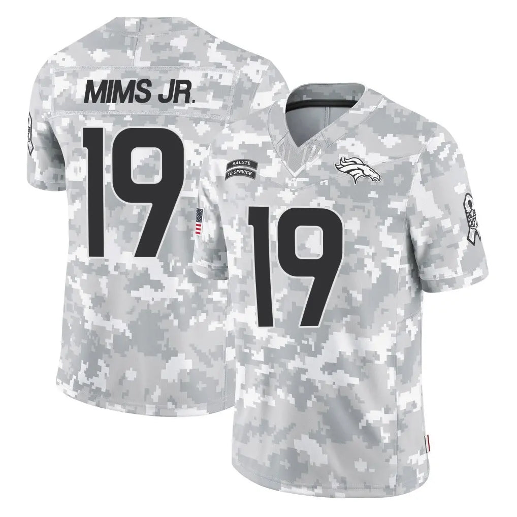 Ncoe D.Broncos #19 Marvin Mims Jr. Player Arctic Camo Salute To Service Limited Stitched Jerseys