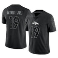 Ncoe D.Broncos #19 Marvin Mims Jr. Player Black Reflective Limited Stitched Jerseys