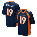 Ncoe D.Broncos #19 Marvin Mims Jr. Player Navy Game Stitched Jerseys