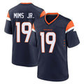 Ncoe D.Broncos #19 Marvin Mims Jr. Player Navy Home Game Stitched Jerseys