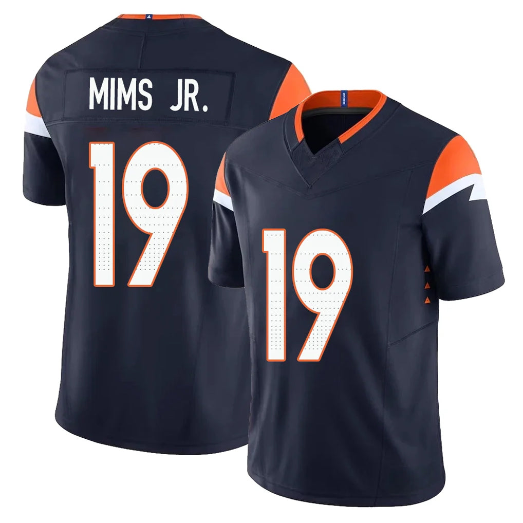 Ncoe D.Broncos #19 Marvin Mims Jr. Player Navy Limited Vapor F.U.S.E. Home Game Stitched Jerseys