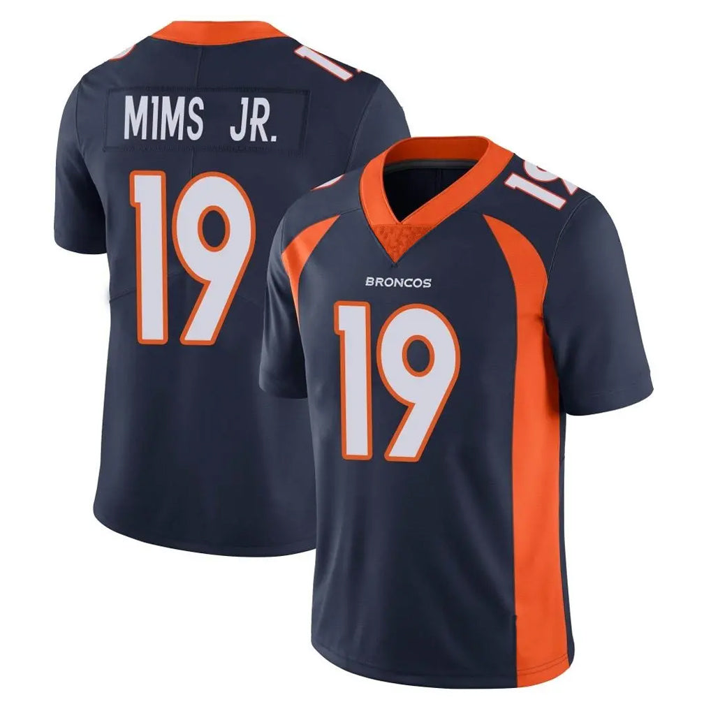 Ncoe D.Broncos #19 Marvin Mims Jr. Player Navy Vapor Untouchable Limited Game Stitched Jerseys