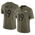 Ncoe D.Broncos #19 Marvin Mims Jr. Player Olive Salute To Service Limited Stitched Jerseys