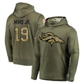 Ncoe D.Broncos #19 Marvin Mims Jr. Player Olive Salute to Service Pullover Hoodies Home Game Stitched Jerseys
