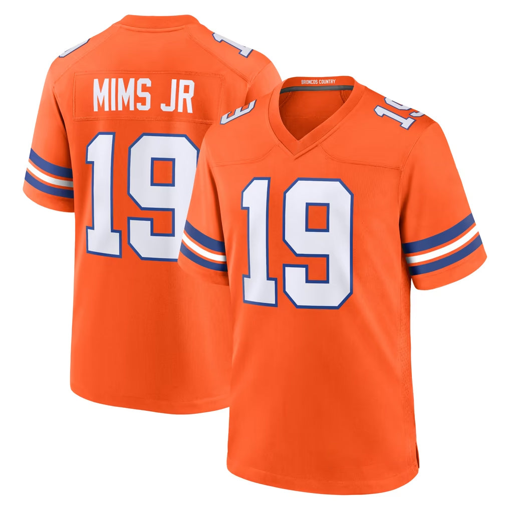 Ncoe D.Broncos #19 Marvin Mims Jr. Player Orange Alternate Collection Throwback Game Stitched Jerseys