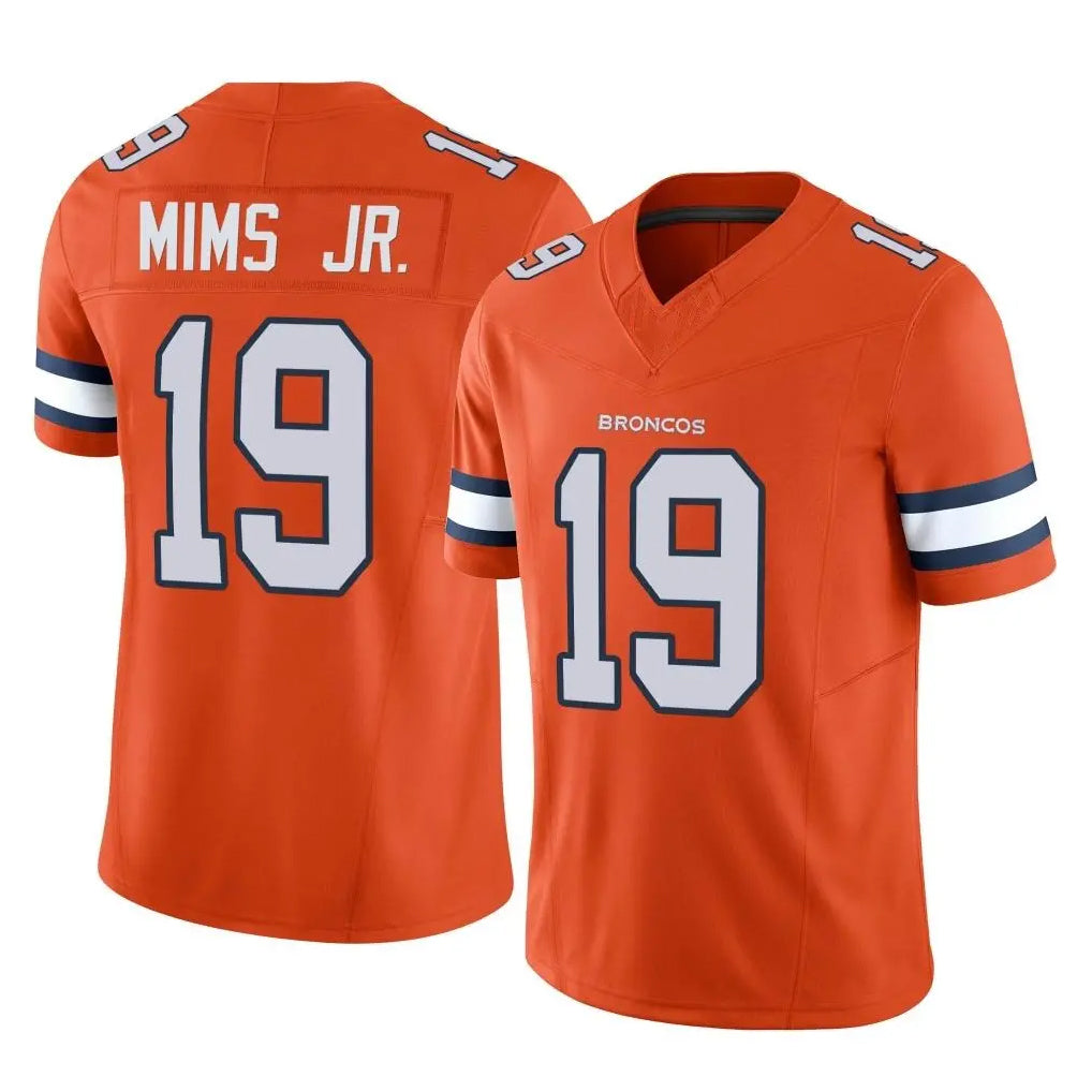 Ncoe D.Broncos #19 Marvin Mims Jr. Player Orange Limited Alternate Vapor F.U.S.E. Throwback Game Stitched Jerseys