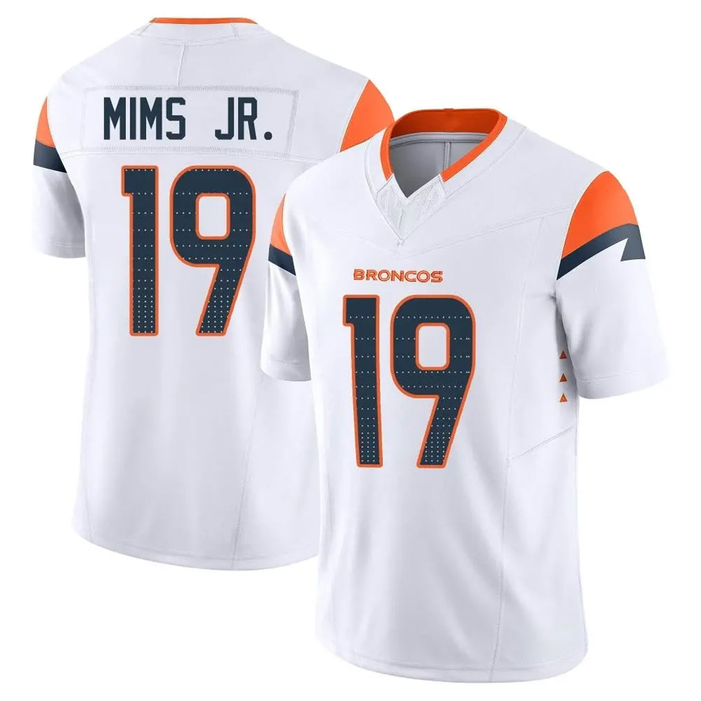 Ncoe D.Broncos #19 Marvin Mims Jr. Player White Limited Vapor F.U.S.E. Home Game Stitched Jerseys