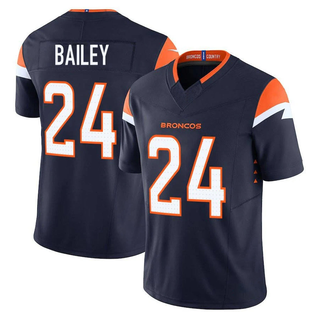 Ncoe D.Broncos #24 Champ Bailey Player Navy Limited Vapor F.U.S.E. Home Game Stitched Jerseys