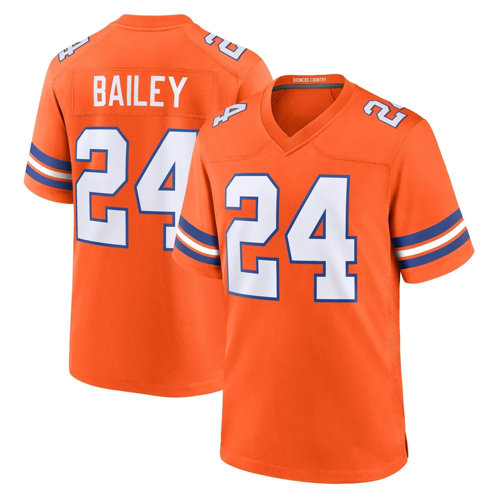 Ncoe D.Broncos #24 Champ Bailey Player Orange Alternate Collection Throwback Game Stitched Jerseys