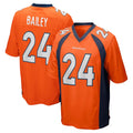 Ncoe D.Broncos #24 Champ Bailey Player Orange Color Home Game Stitched Jerseys