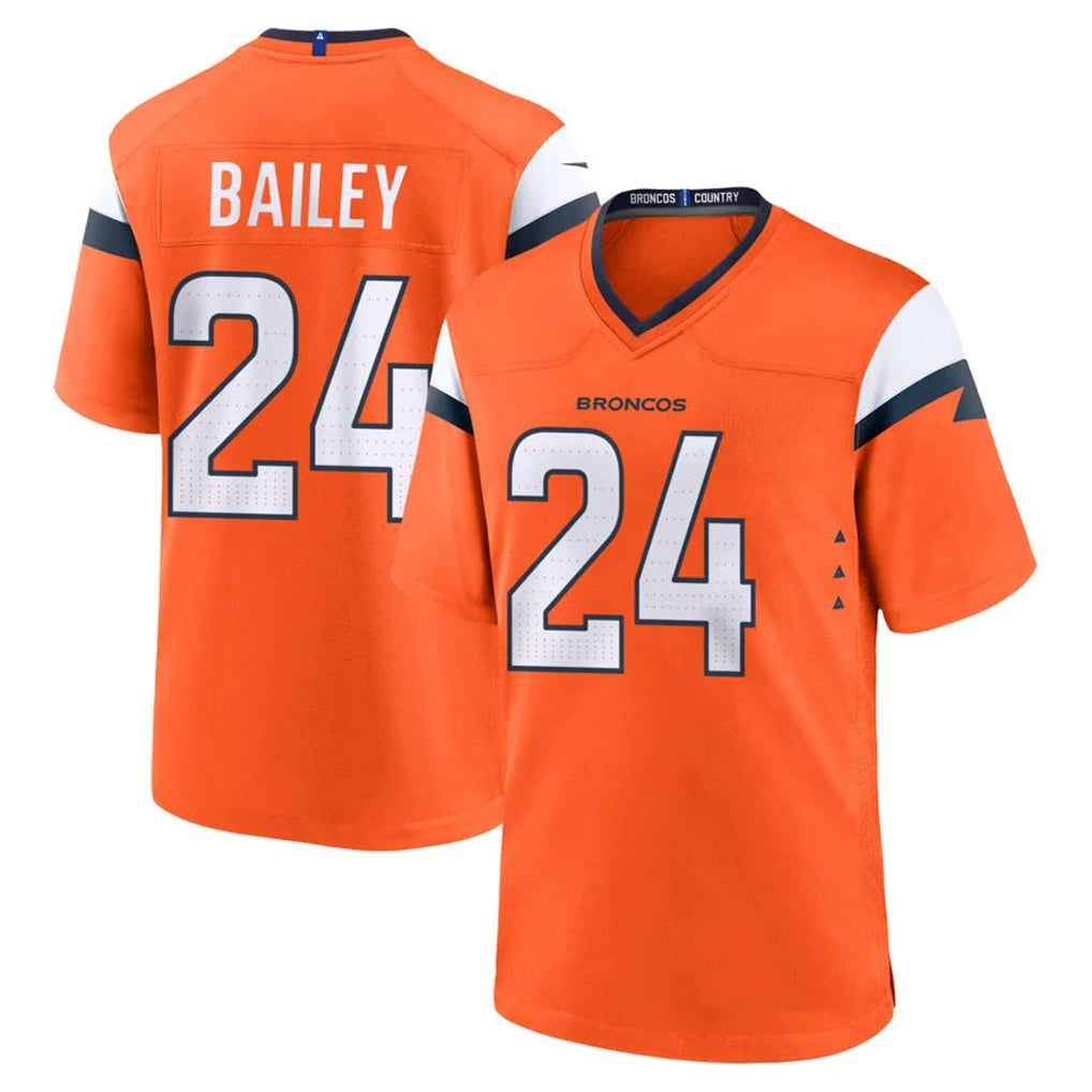 Ncoe D.Broncos #24 Champ Bailey Player Orange Home Game Stitched Jerseys