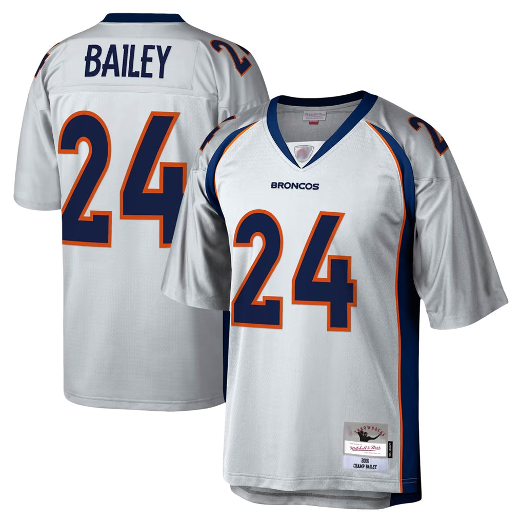Ncoe D.Broncos #24 Champ Bailey Player Platinum Mitchell & Ness 2006 Legacy Limited Game Stitched Jerseys