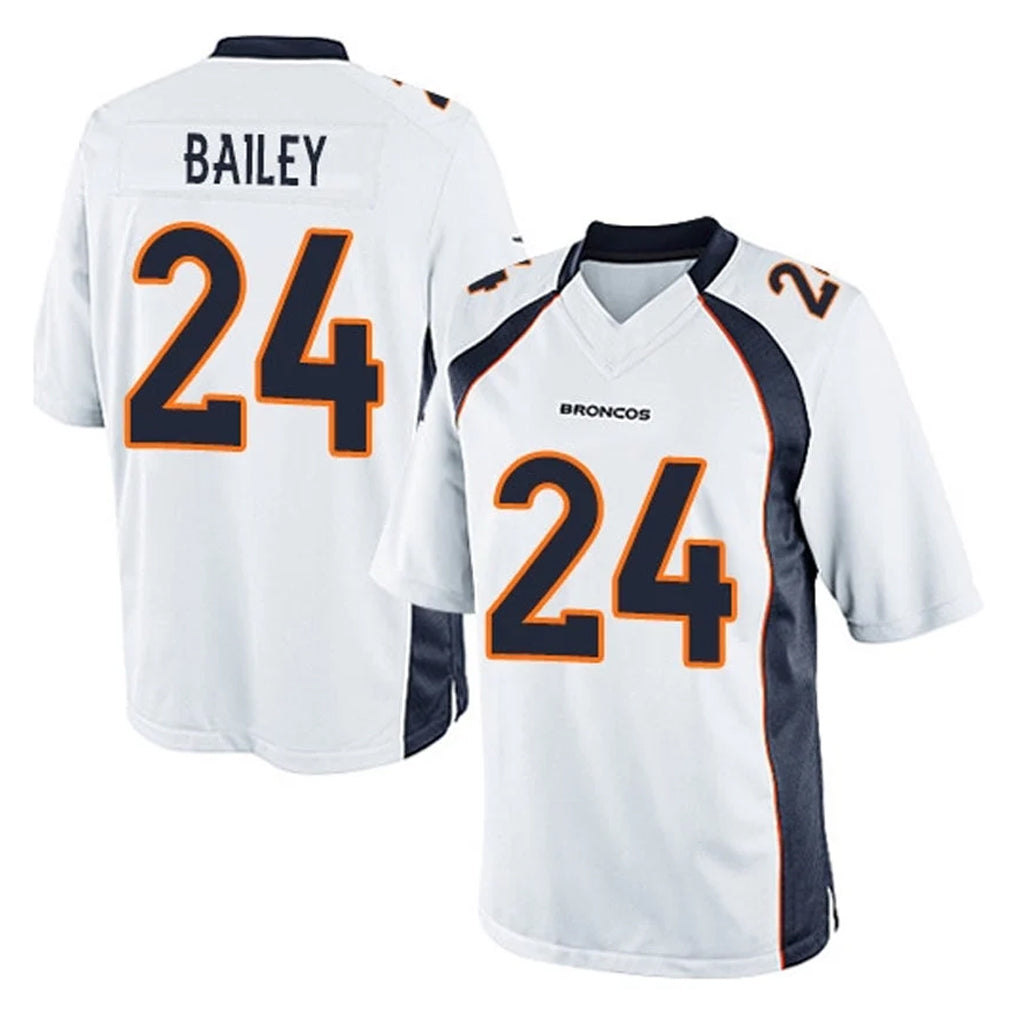 Ncoe D.Broncos #24 Champ Bailey Player White Game Stitched Jerseys
