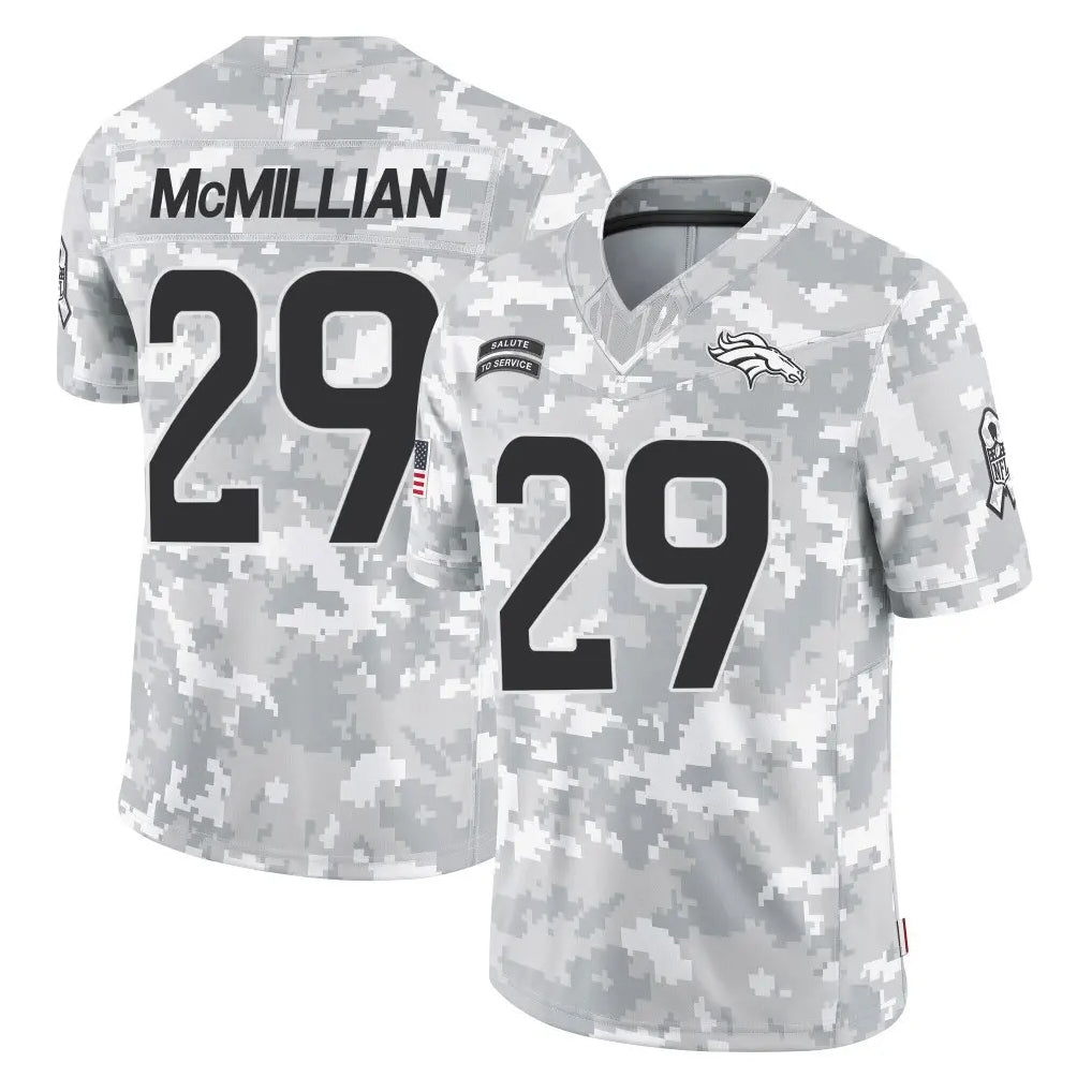 Ncoe D.Broncos #29 Ja'Quan McMillian Player Arctic Camo Salute To Service Limited Stitched Jerseys