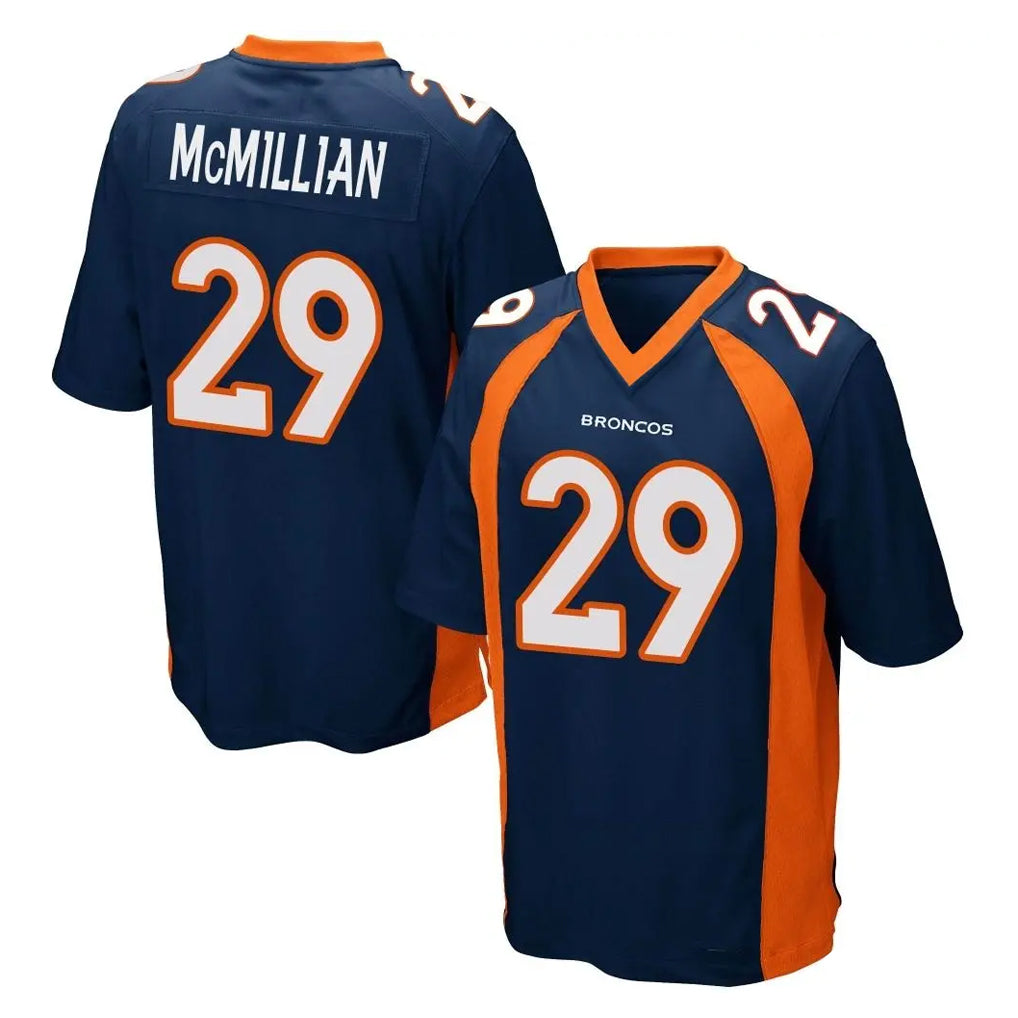 Ncoe D.Broncos #29 Ja'Quan McMillian Player Navy Game Stitched Jerseys